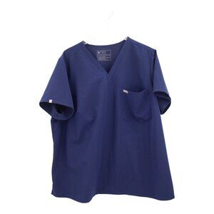 FIGS Women’s Catarina Three-Pocket Scrub Top Navy Blue Size 4XL